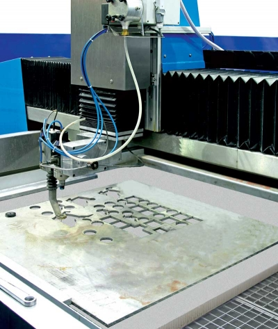 Reusable waterjet cutting holder