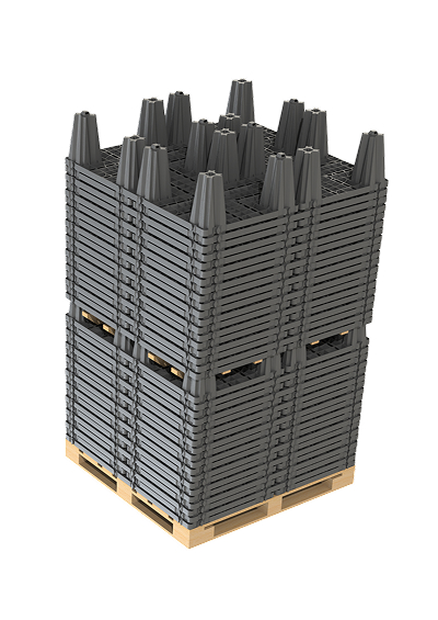 conditionnement de modules pour bassins enterres des eaux pluviales