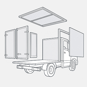 3D camion avec nid d'abeille