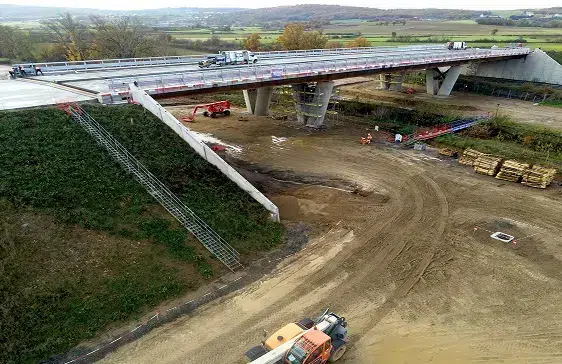 remblai allégé sur culée de pont terminé