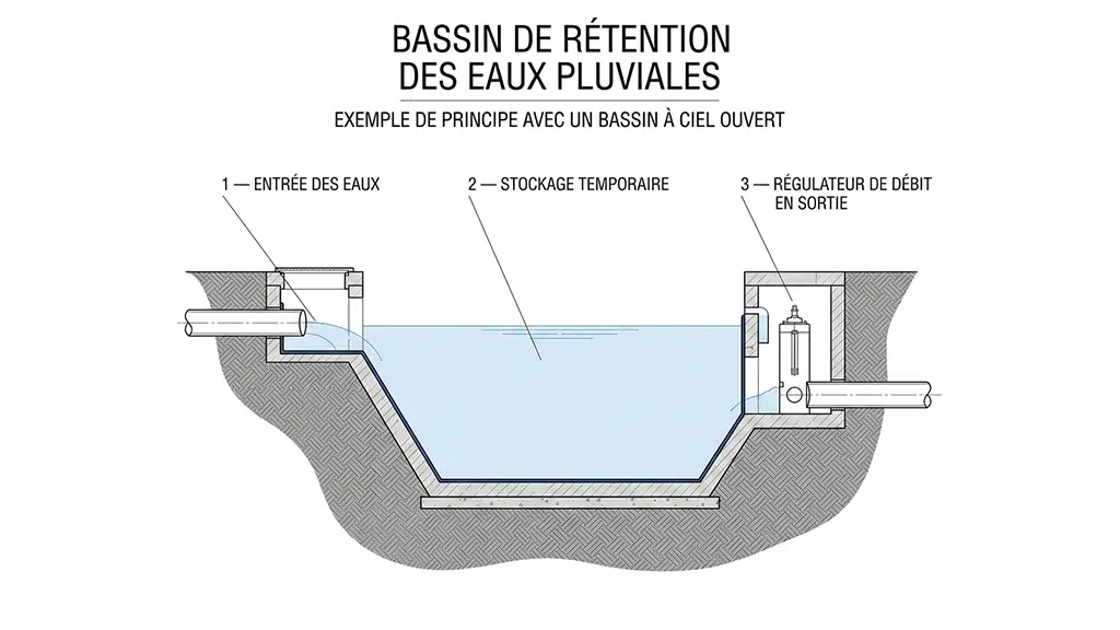 fonctionnement bassin d'orage