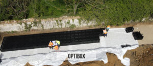 vue aerienne d'un chantier OPTIBOX nidaplast