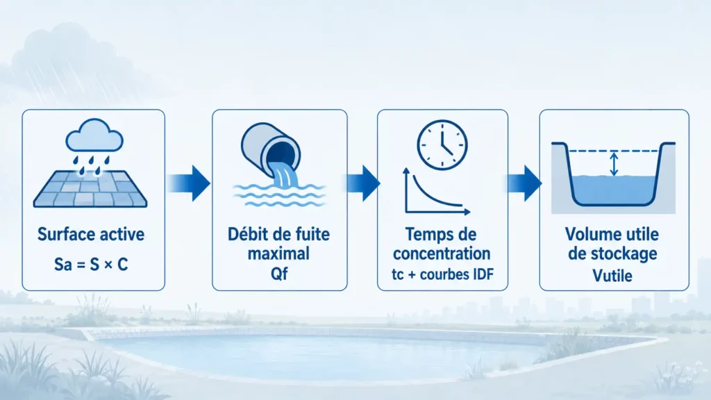 Comment calculer et dimensionner le volume d'un bassin d'orage ?